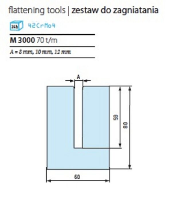 Matryca typu A M 3000 70 t/m